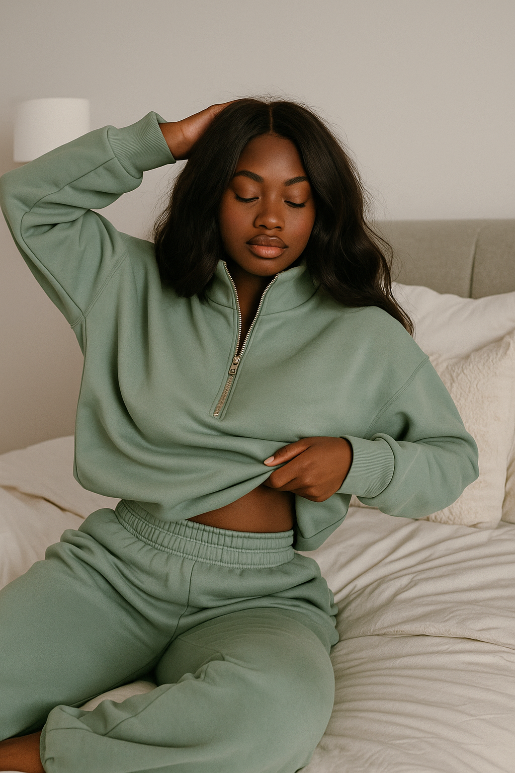 Fleece Half-Zip Jogger Set