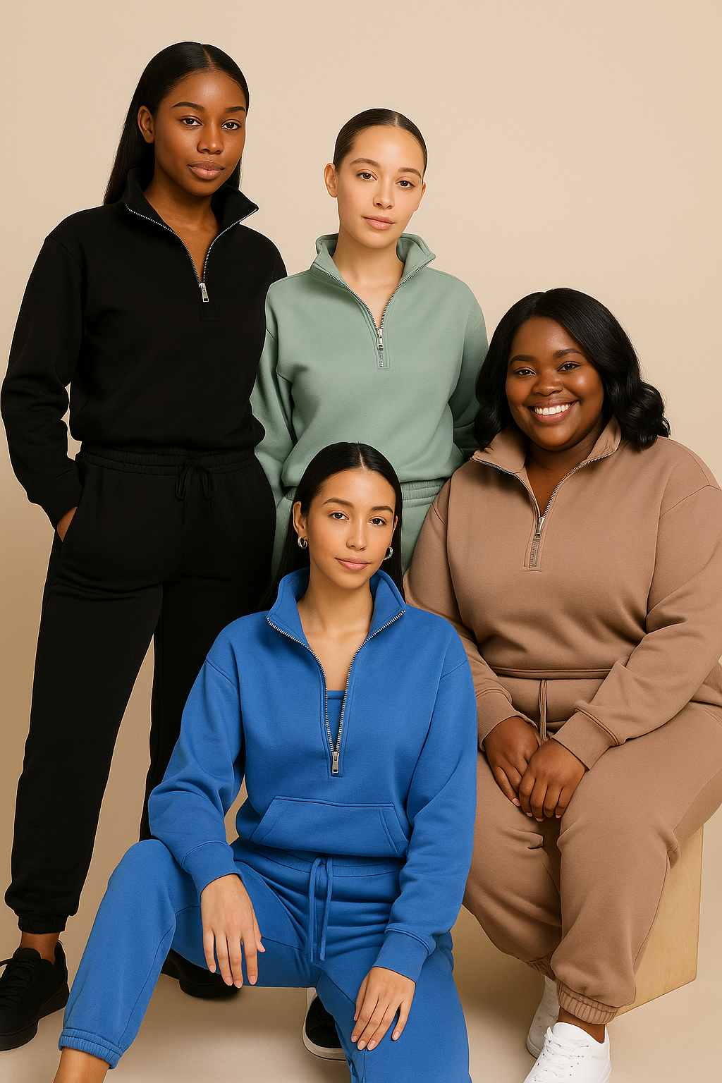Fleece Half-Zip Jogger Set