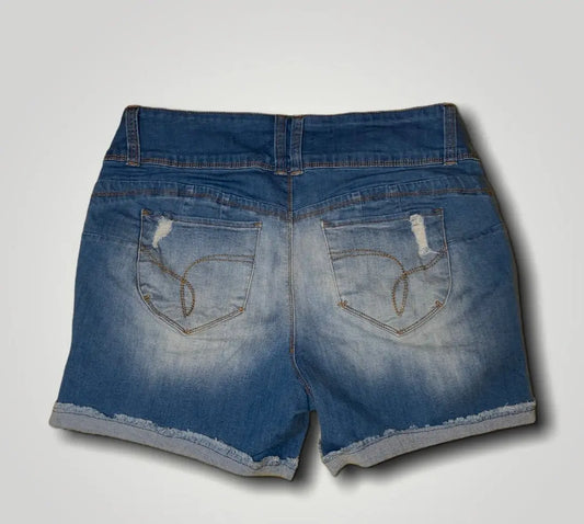 Plus Size Denim Shorts - QueenzReign