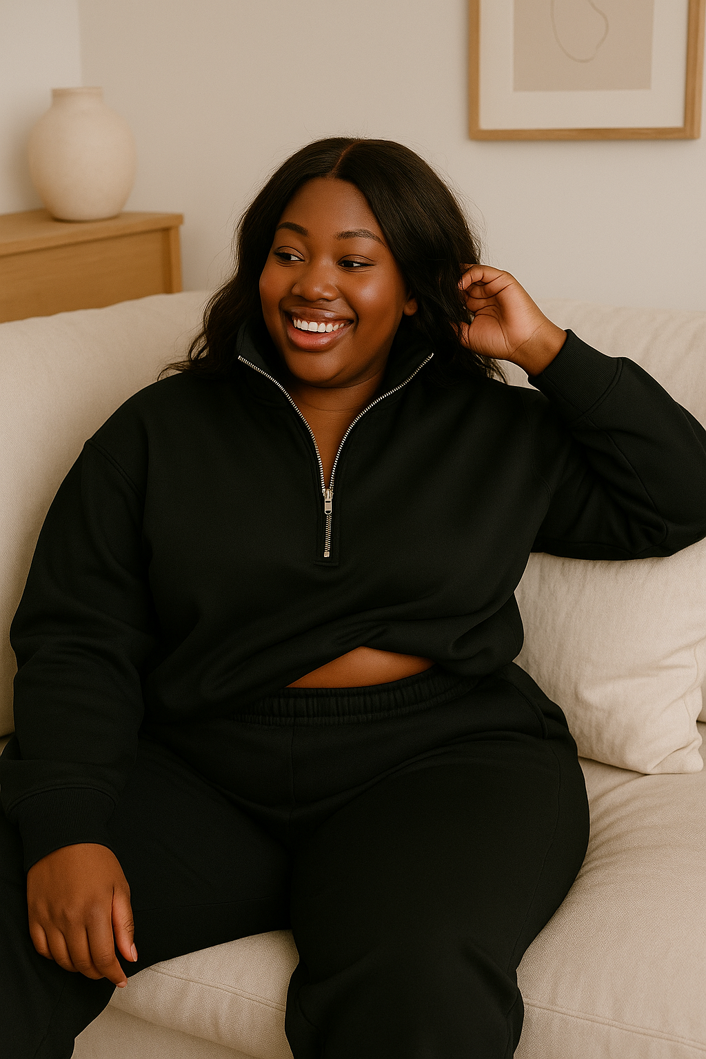 Fleece Half-Zip Jogger Set