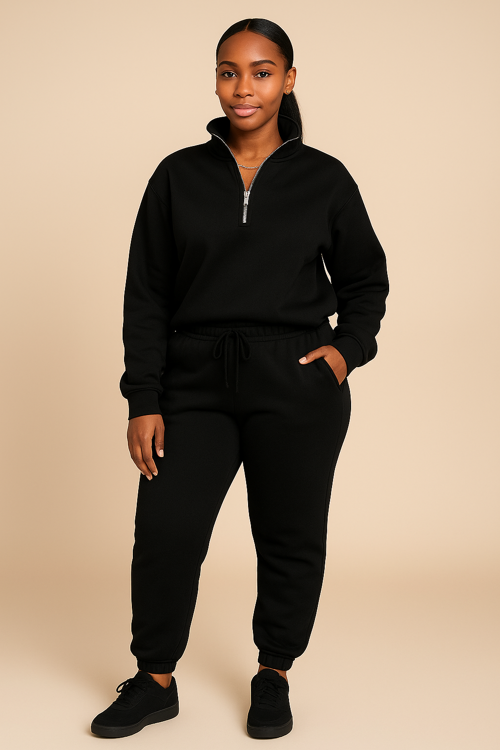 Fleece Half-Zip Jogger Set