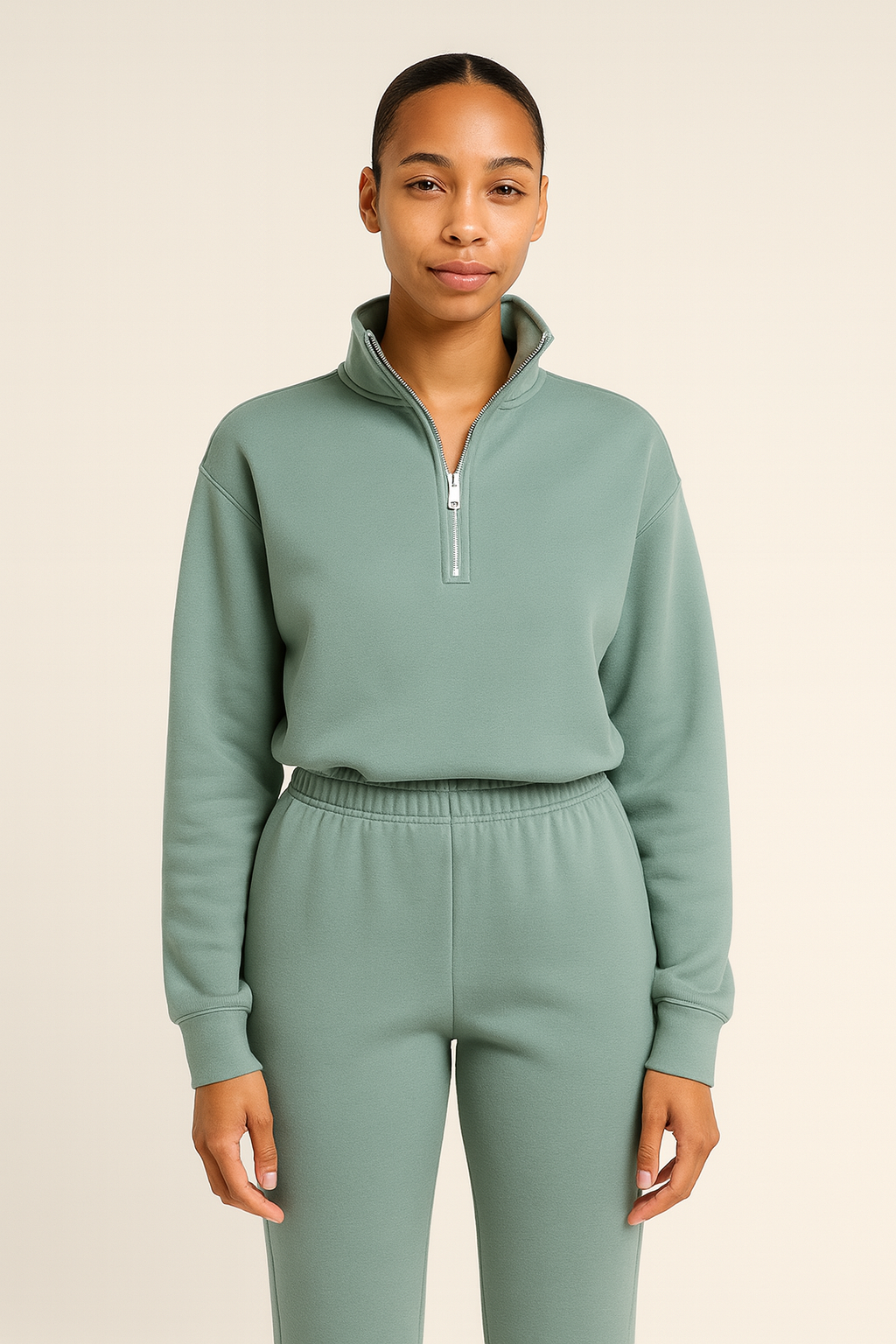 Fleece Half-Zip Jogger Set