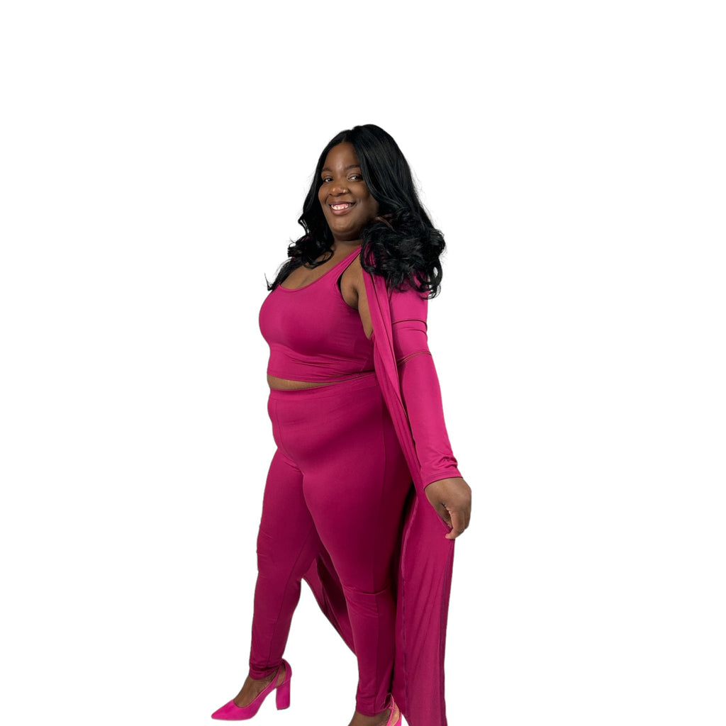 Colby Plus Size 3 - piece Cardigan Set - QueenzReign