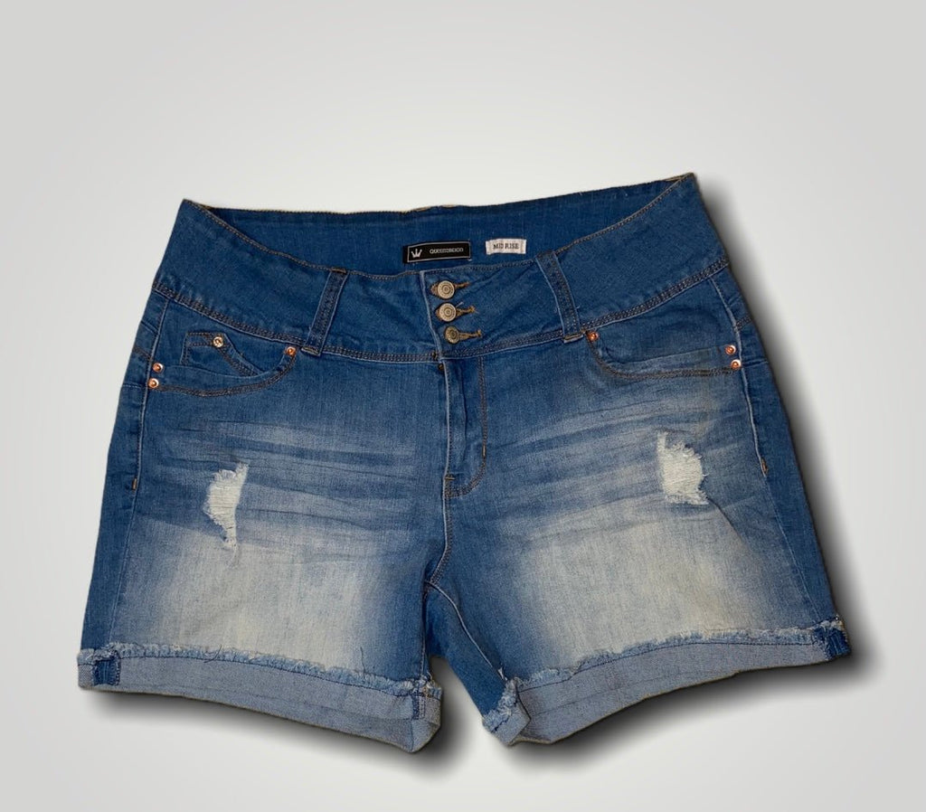 Plus Size Denim Shorts - QueenzReign