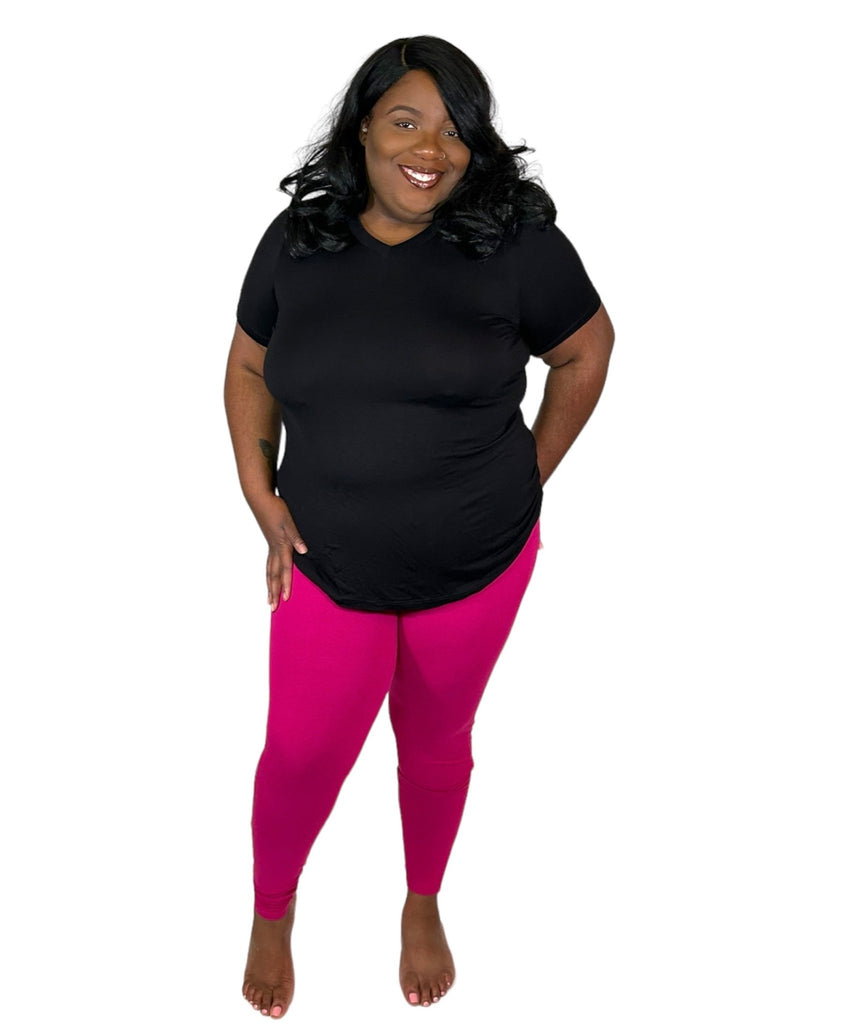 Plus Size Essential Leggings - QueenzReign